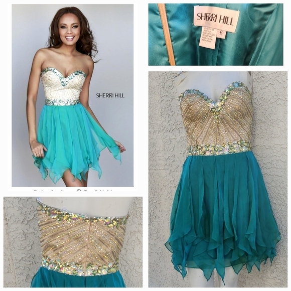 Sherri Hill Rhinestone Dress‎ - Picture 1 of 9